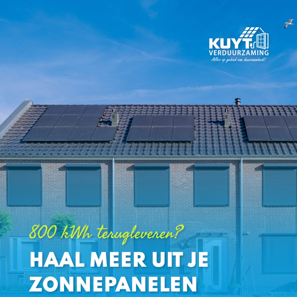 Opgewekte stroom zelf gebruiken